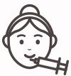 마취 주사를 맞는 얼굴 아이콘