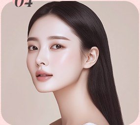 시술 후 관리된 여성 모델