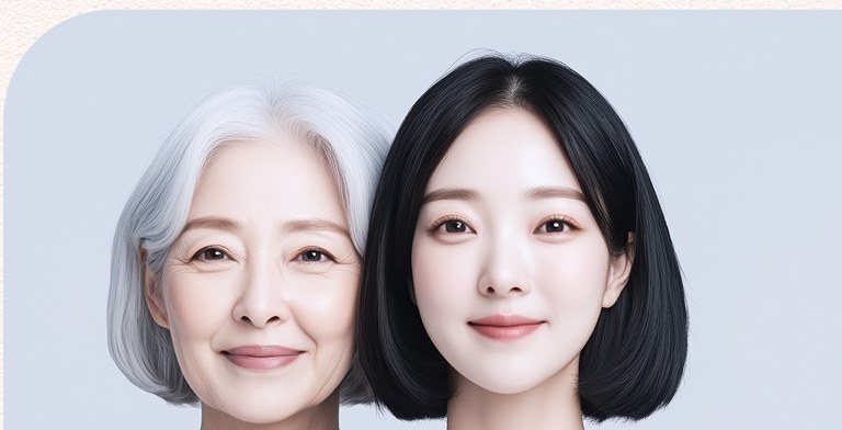 중년 여성과 젊은 여성의 얼굴