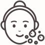 얼굴 진정 관리 버블 아이콘
