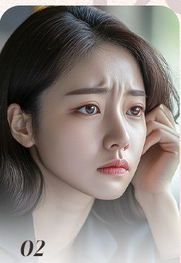 피곤해하는 여성