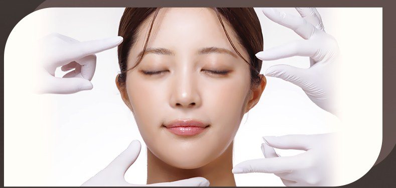 얼굴 라인 디자인 및 진찰 모습